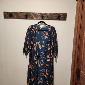 LuLaRoe Blue Floral Kimono